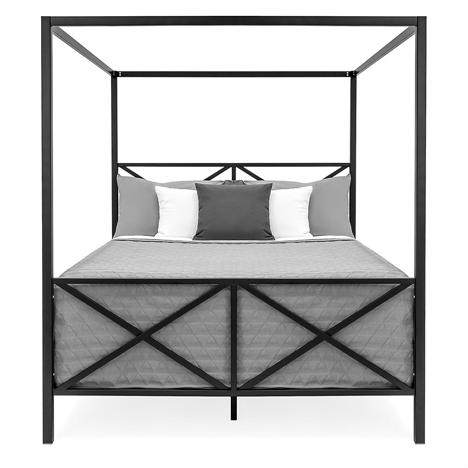 FaFurn - Modern Industrial Canopy Bed Frame