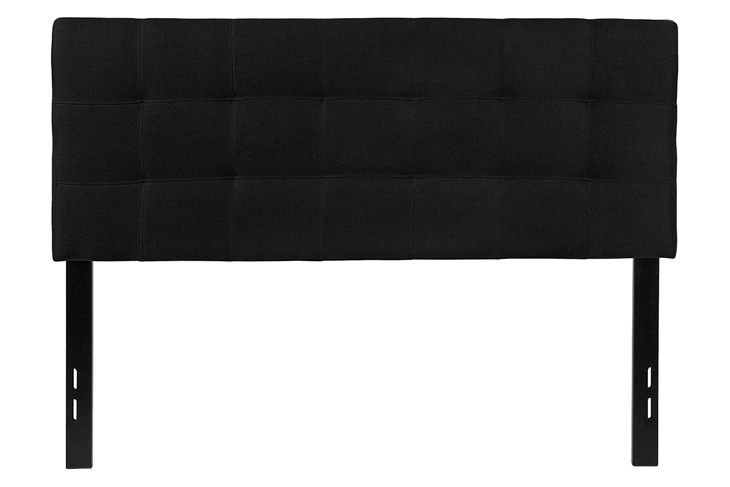 FaFurn Modern Fabric Upholstered Panel Headboard - Black, Full Size