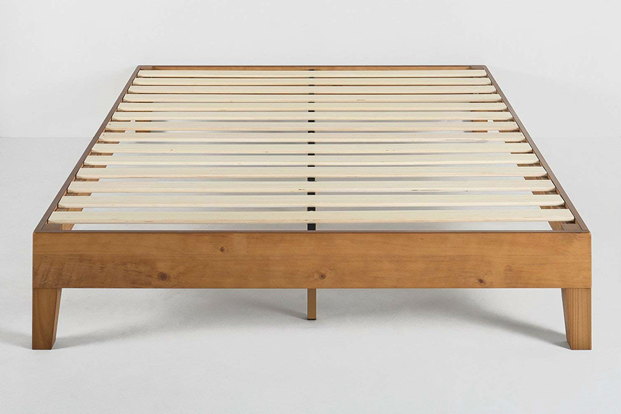 FaFurn Mid-Century Modern Solid Wood Platform Bed Frame - Full Size