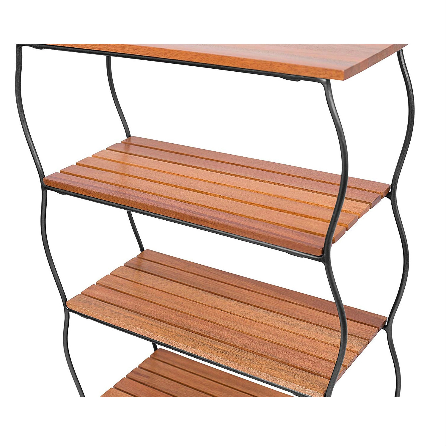 FaFurn - 4-Shelf Bookcase in Metal/Wood