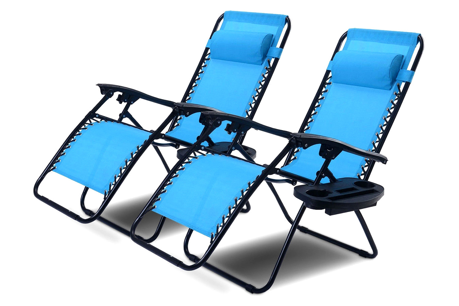 FaFurn - Folding Outdoor Zero Gravity Lounge Chair Recliner (Set of 2)