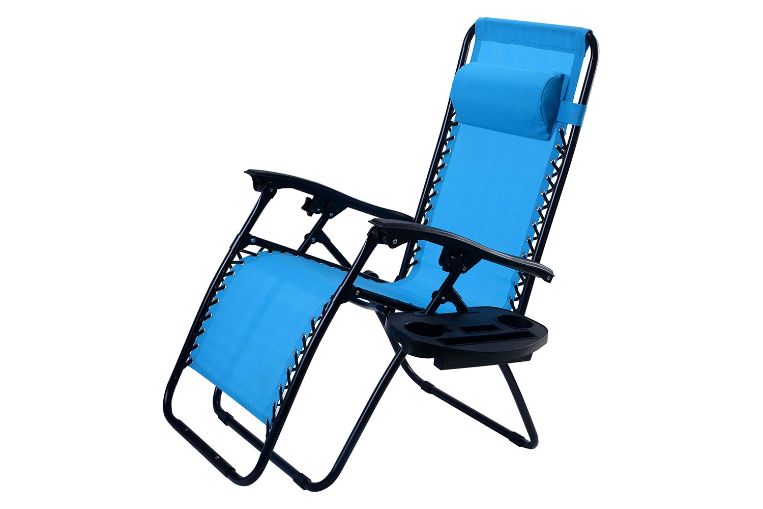 FaFurn Folding Outdoor Zero Gravity Lounge Chair Recliner (Set of 2) - Blue