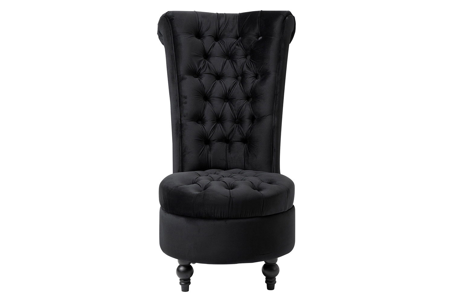 FaFurn - Tufted High Back Plush Velvet Upholstered Accent Low Profile Chair