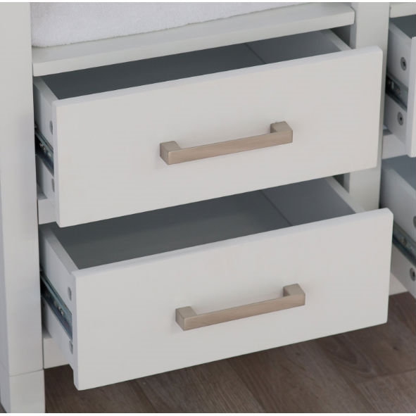 FaFurn - Modern Cabinet with Open Shelves in White, Wood