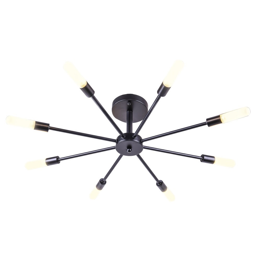 FaFurn - 8 Light Chandelier in Black