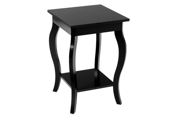 FaFurn™ Set of 2 Stylish End Table - Black, Wood