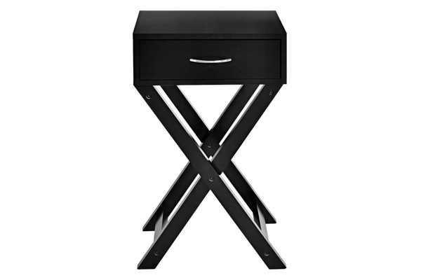 FaFurn - X-Shape 1 Drawer End Table with D-Shape Handle