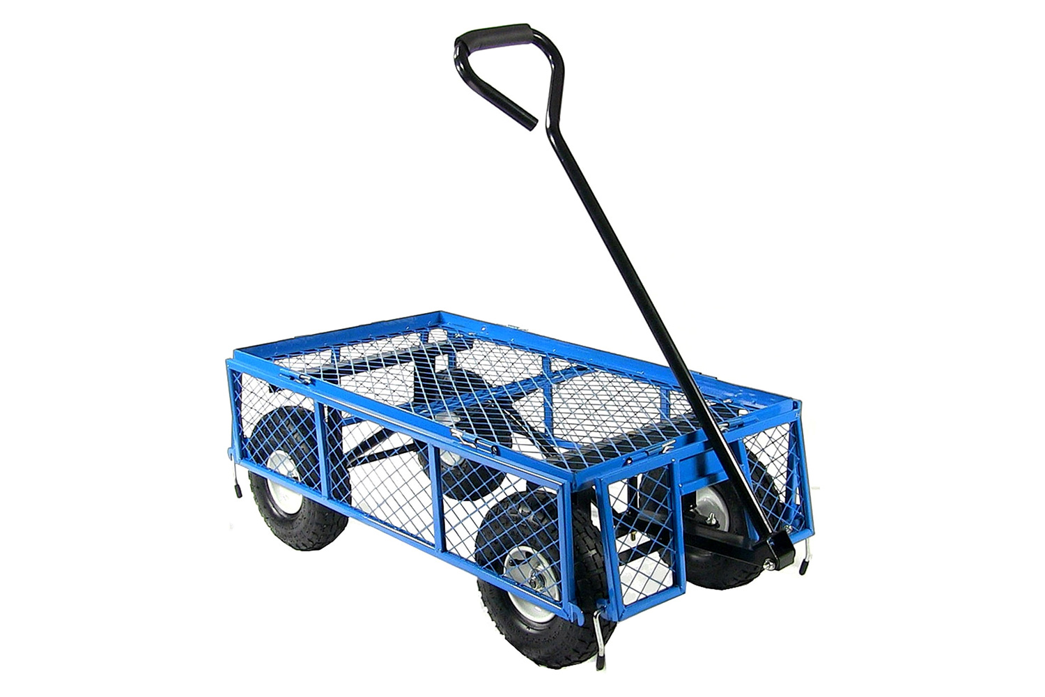 FaFurn Heavy Duty Steel Garden Utility Cart Wagon with Removable Sides - Blue