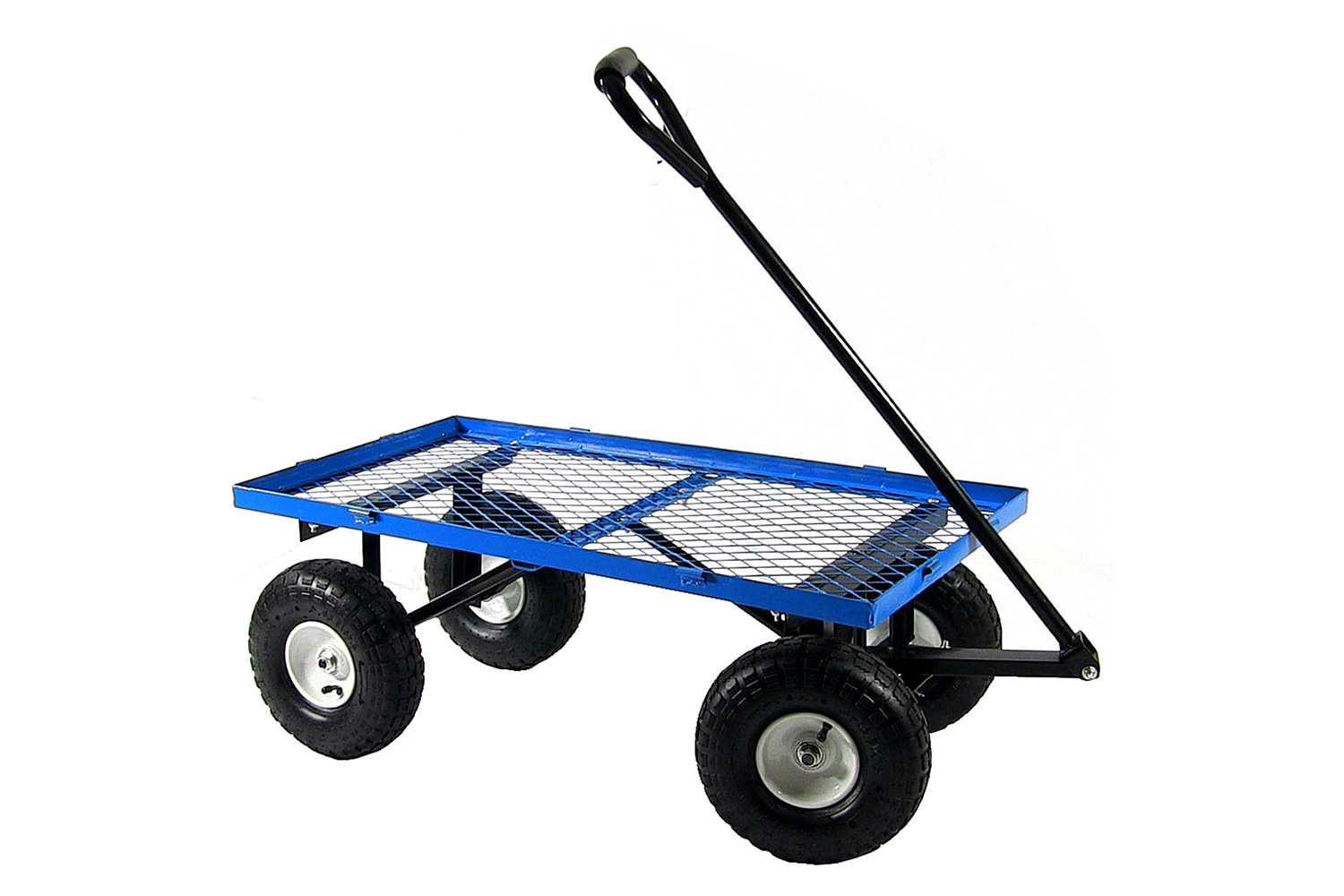 FaFurn Heavy Duty Steel Garden Utility Cart Wagon with Removable Sides - Blue