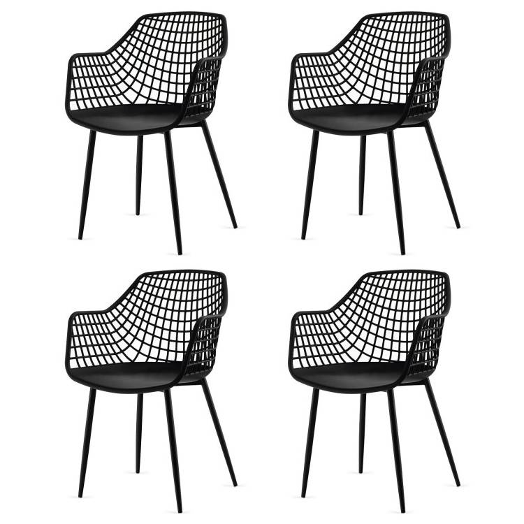 FaFurn - Set of 4 Modern Dining Chairs with Ergonomic Backrest