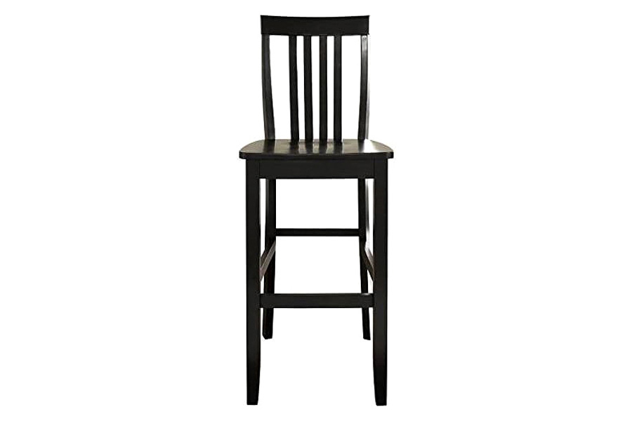 FaFurn Solid Hardwood 30-Inch Bar Stool in Wood Finish (Set of 2) - Black