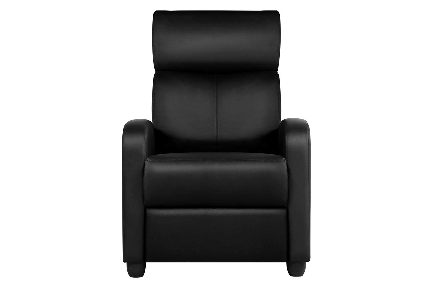 FaFurn™ High-Density Faux Leather Push Back Recliner Chair - Black