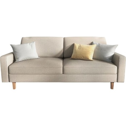 FaFurn™ Modern Sofa with Wood Legs - Beige, Linen