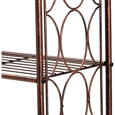 FaFurn - 3-Tier Bathroom Rack in Brushed Copper, Iron