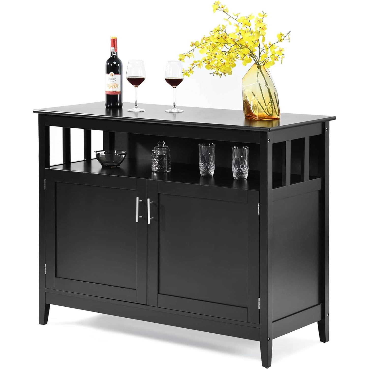 FaFurn - Sideboard Buffet with Open Storage Shelf