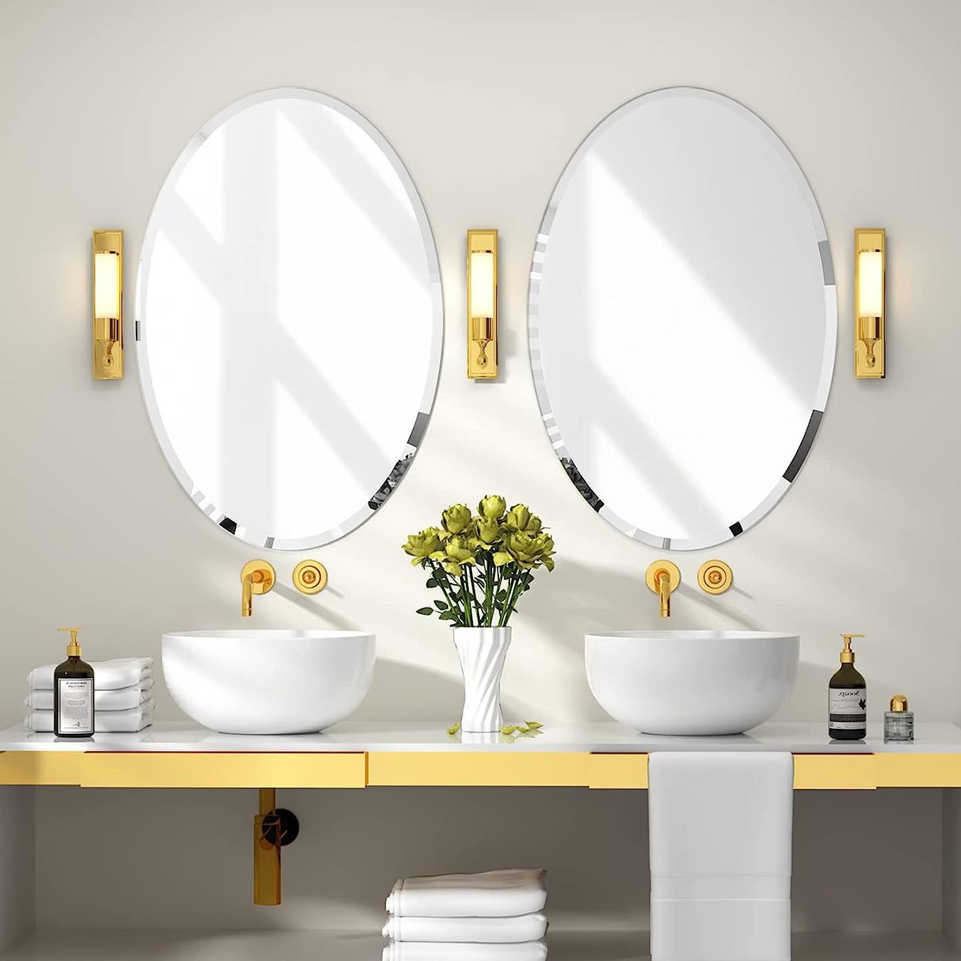 FaFurn™ Frameless Oval Wall Mirror