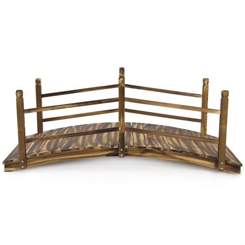 FaFurn - Decorative Garden Bridge with Handrails in Wood