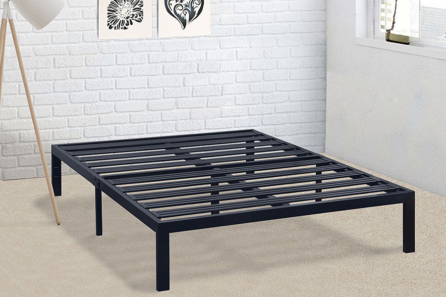 FaFurn - California King Metal Platform Bed Frame with Heavy Duty Slats