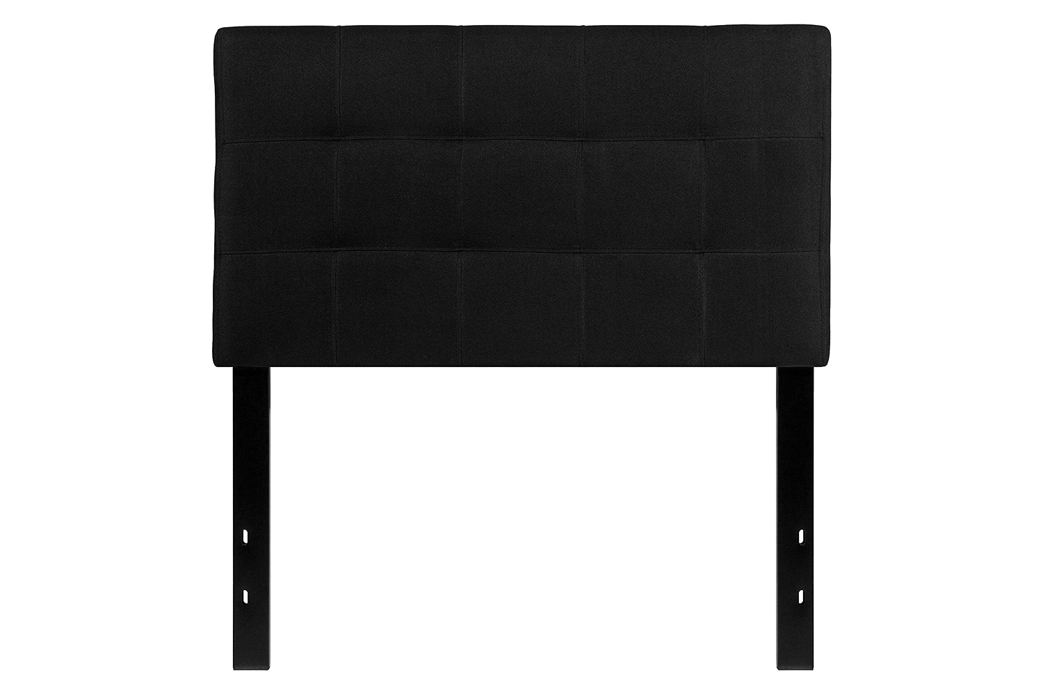 FaFurn Modern Fabric Upholstered Panel Headboard - Black, Twin Size