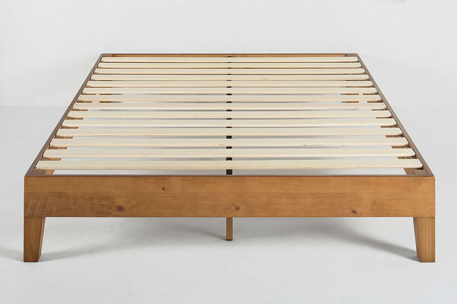 FaFurn - Mid-Century Modern Solid Wood Platform Bed Frame