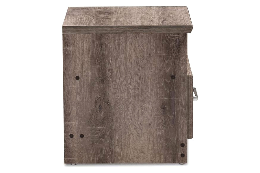 FaFurn - Rustic Farmhome 1 Drawer Nightstand Natural Oak