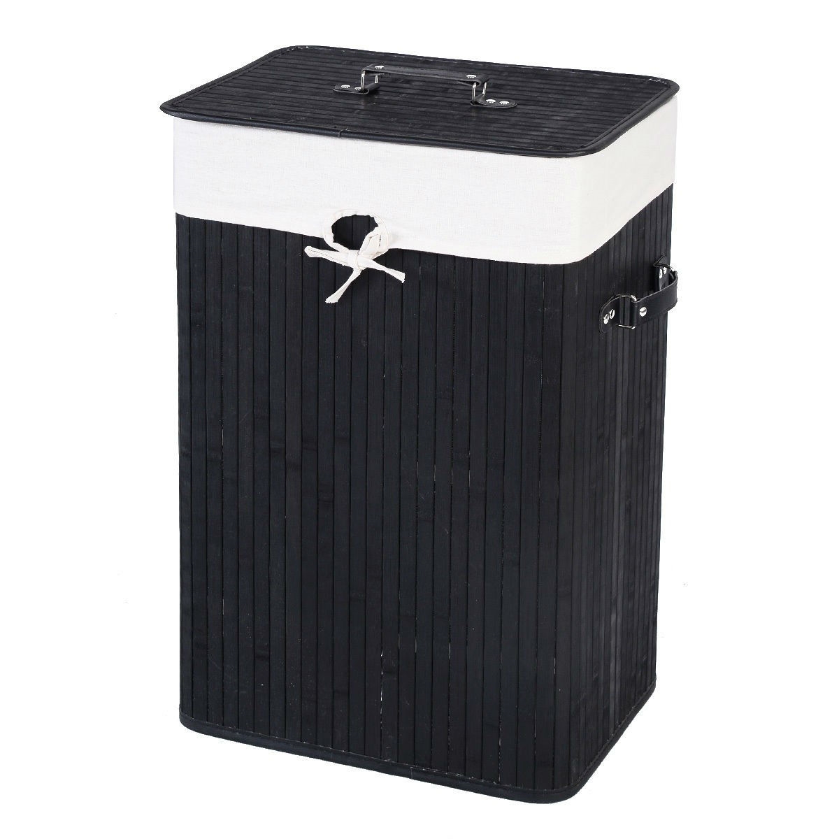 FaFurn - Laundry Hamper Basket with Removable Liner in Black