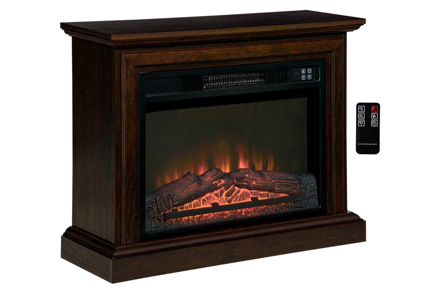 FaFurn - Electric Fireplace Heater Dimmable Flame Effect and Mantel with Remote Control