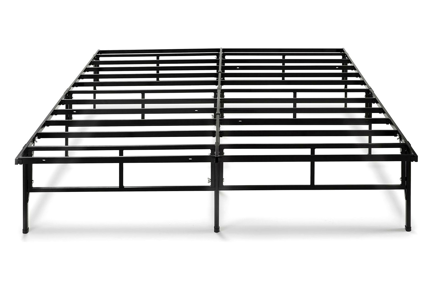 FaFurn - Queen Size Sturdy Black Metal Platform Bed Frame