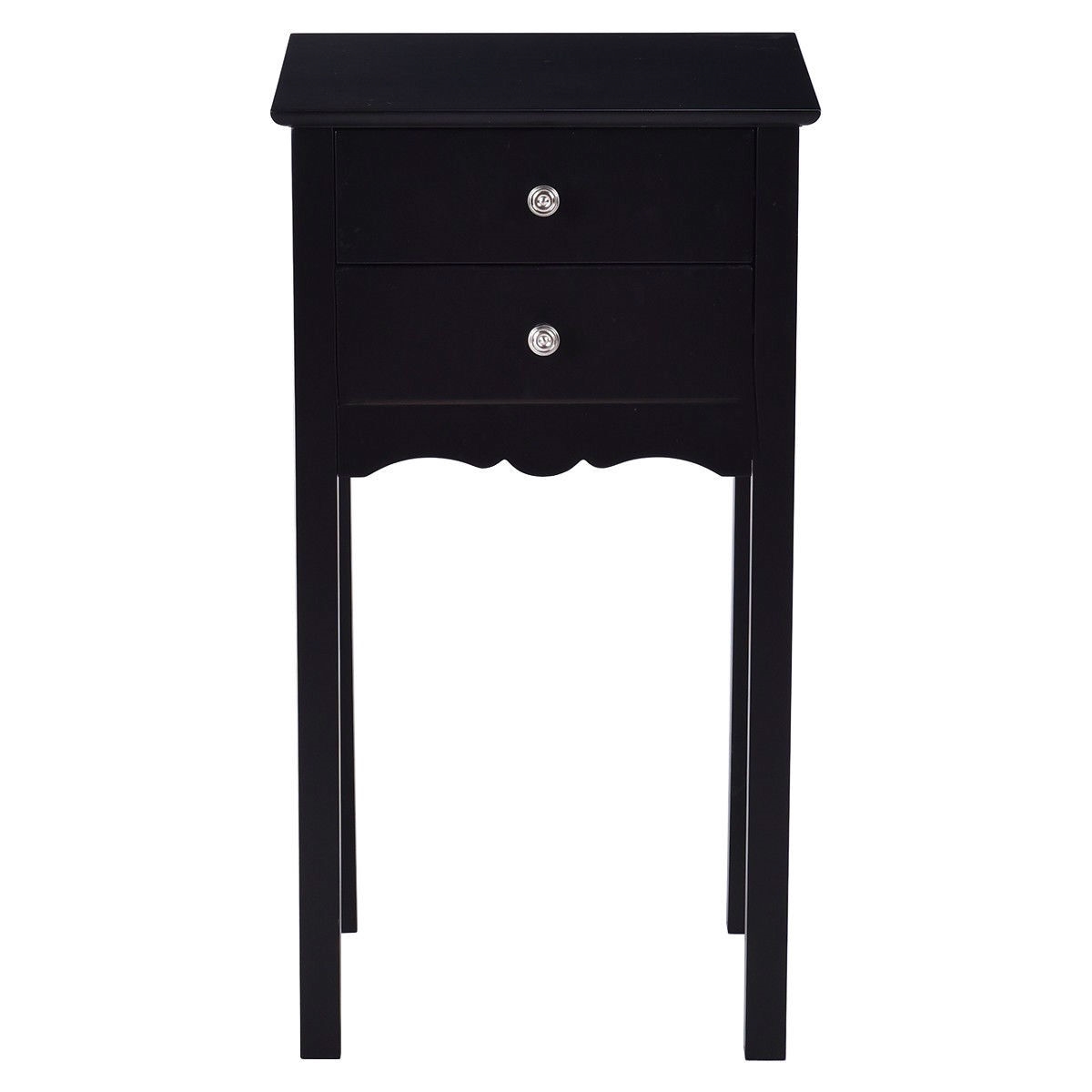 FaFurn - 2-Drawer Nightstand in Black