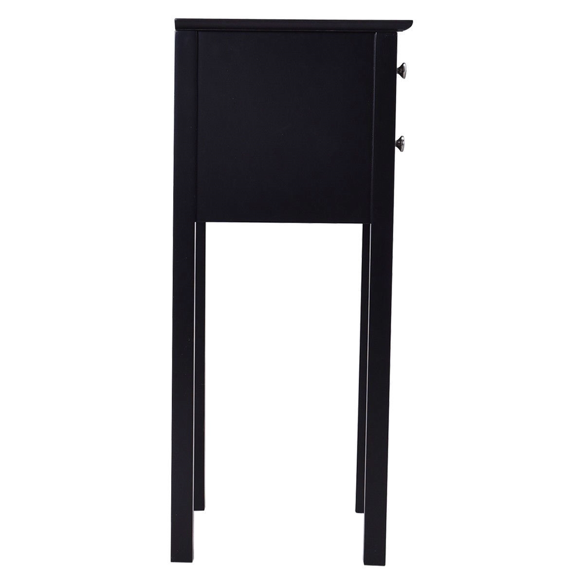 FaFurn - 2-Drawer Nightstand in Black