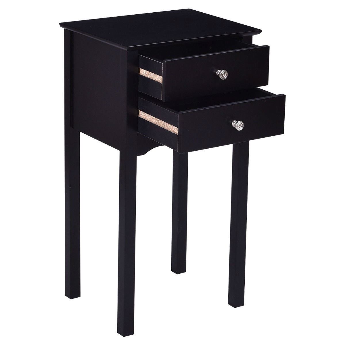 FaFurn - 2-Drawer Nightstand in Black