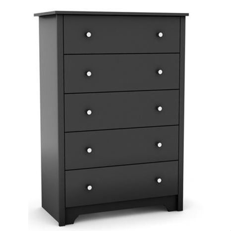 FaFurn - 5-Drawer Chest in Black