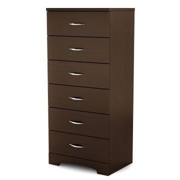 FaFurn - Contemporary 6-Drawer Chest in Chocolate