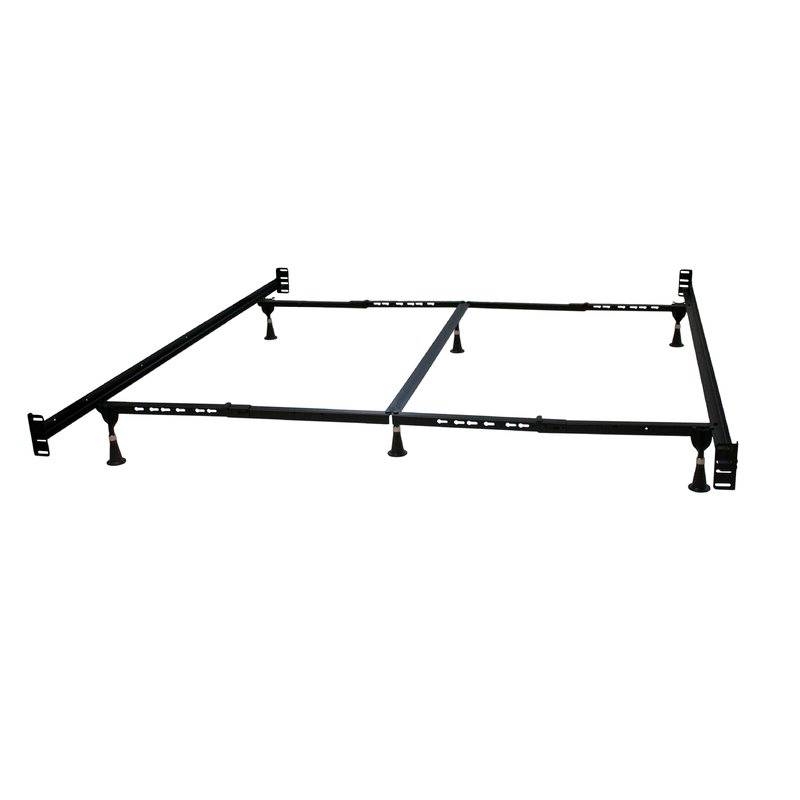 FaFurn - Cal/King Size Bed Frame with Headboard and Footboard Brackets in Metal