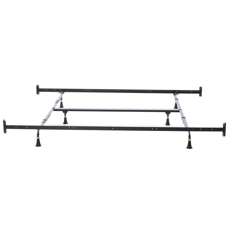 FaFurn - Cal/King Size Bed Frame with Headboard Footboard Brackets in Metal