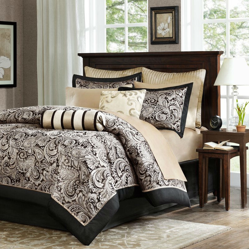 FaFurn - 12-Piece Comforter Set (calking12pcrevcomset1234)