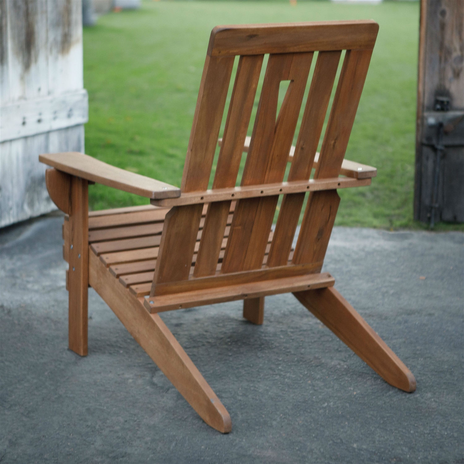 FaFurn - Adirondack Chair with Oversized Contoured Seat in Natural, Wood