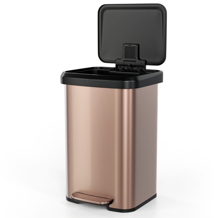 FaFurn - 13 Gallon Trash Can with Soft Close Lid