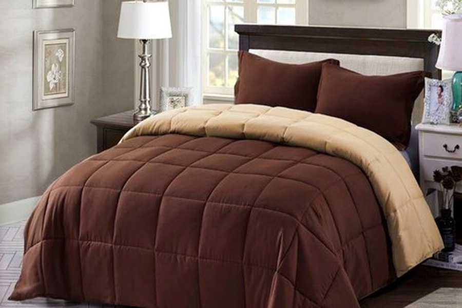 FaFurn - Traditional Microfiber Reversible 3 Piece Comforter Set