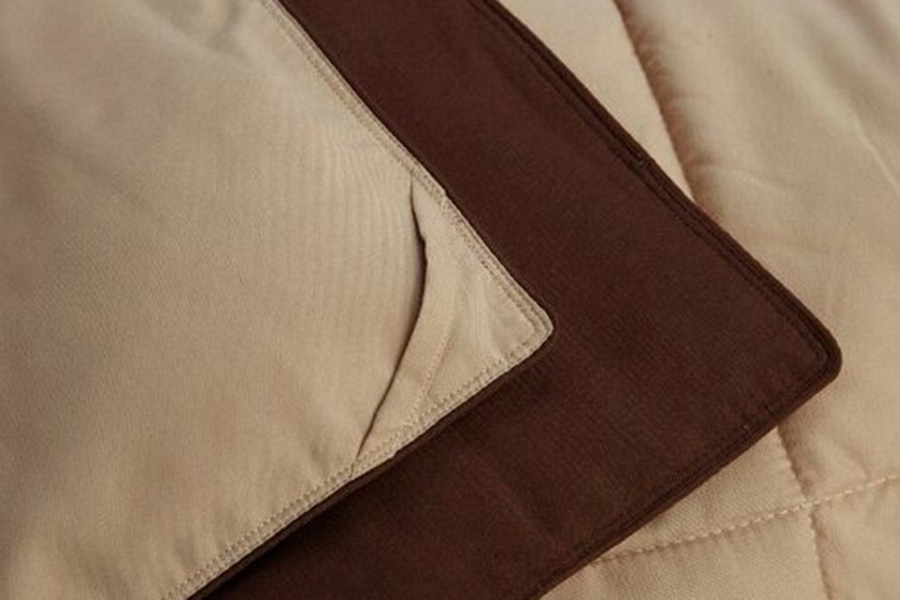 FaFurn Traditional Microfiber Reversible 3 Piece Comforter Set - Brown, Twin/Twin XL Size