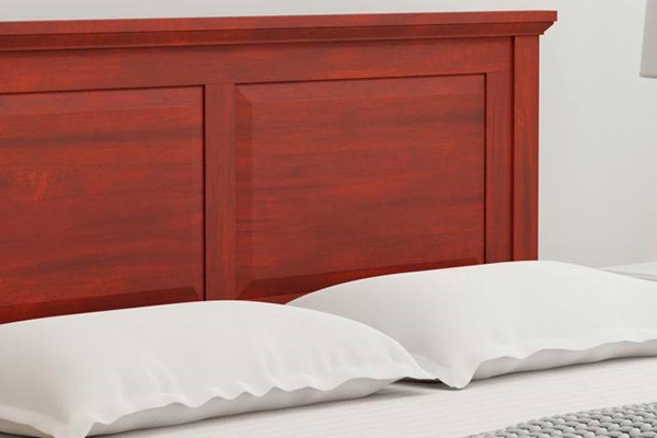 FaFurn Traditional Full Size Platform Bed with Headboard - Cherry, Wood