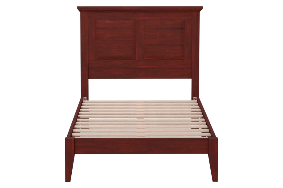 FaFurn Traditional Twin Size Platform Bed with Headboard - Cherry, Wood