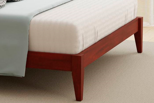 FaFurn Traditional Twin Size Platform Bed with Headboard - Cherry, Wood