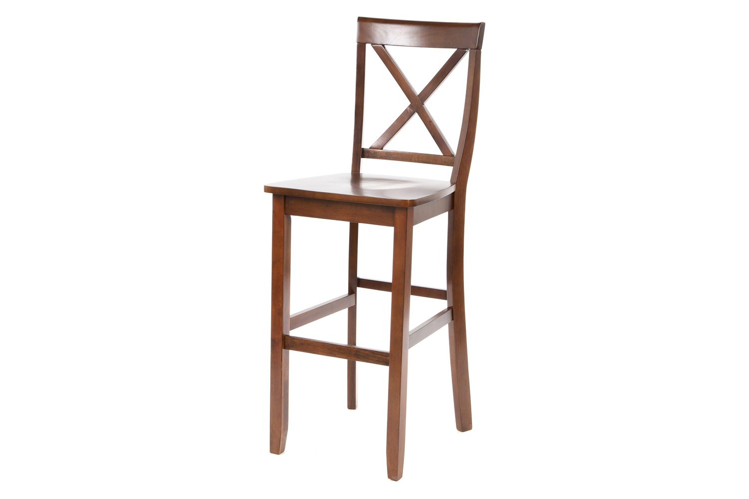 FaFurn X-Back 30-Inch Solid Wood Barstool (Set of 2) - Mahogany