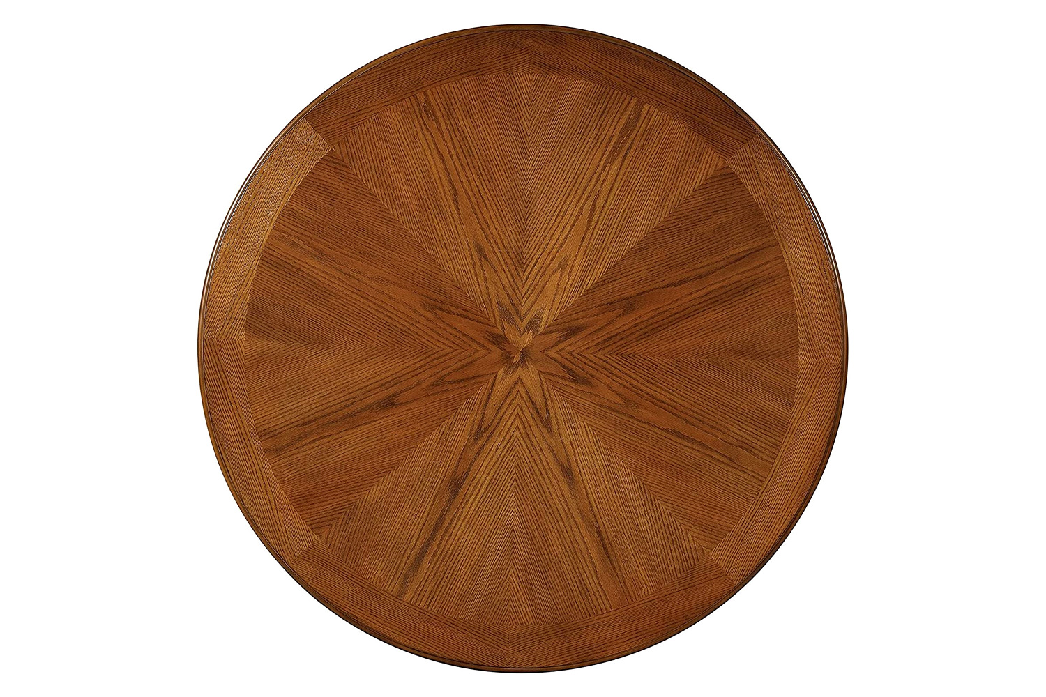 FaFurn - Modern Classic 48-Inch Round Dining Table in Medium Walnut Wood Finish