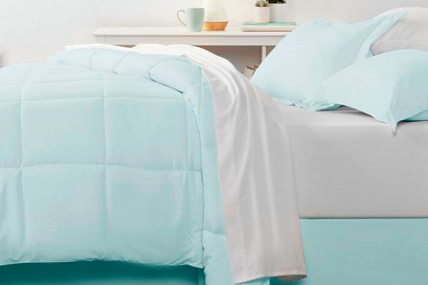 FaFurn California King Size 6-Piece Reversible Comforter Set - Aqua Blue, Microfiber