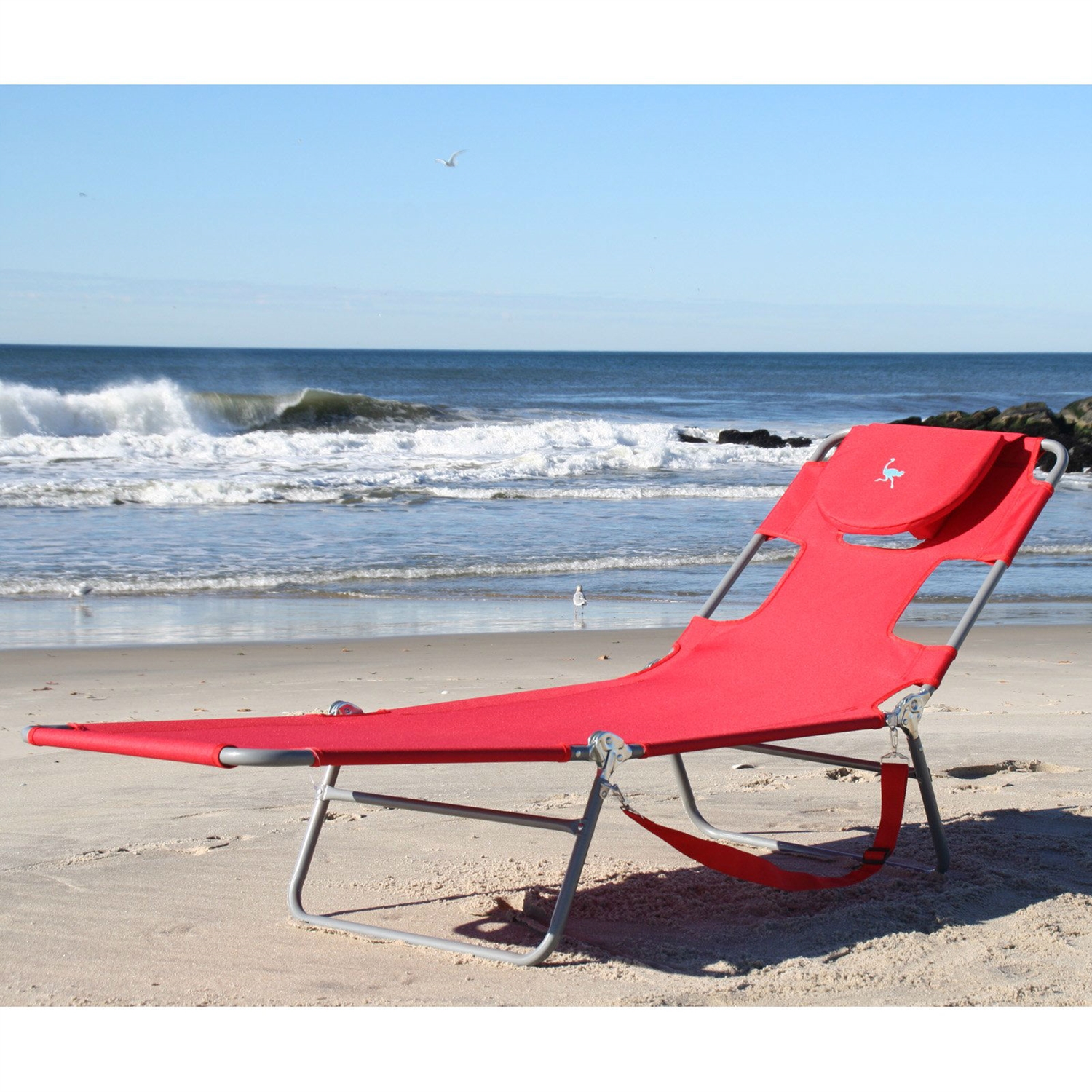 FaFurn - Beach Chair with Face Cavity and Arm Slots