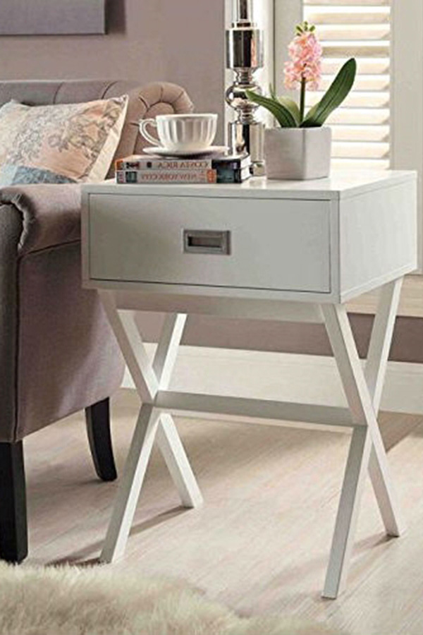 FaFurn - Modern 1-Drawer Bedside Table Nightstand End Table