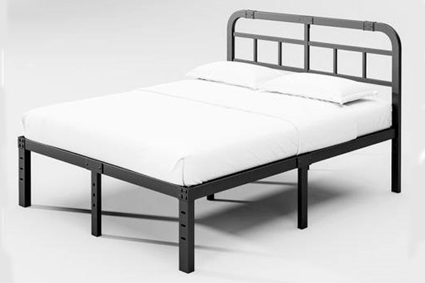 FaFurn California King Size Platform Bed with Headboard - Black, Metal