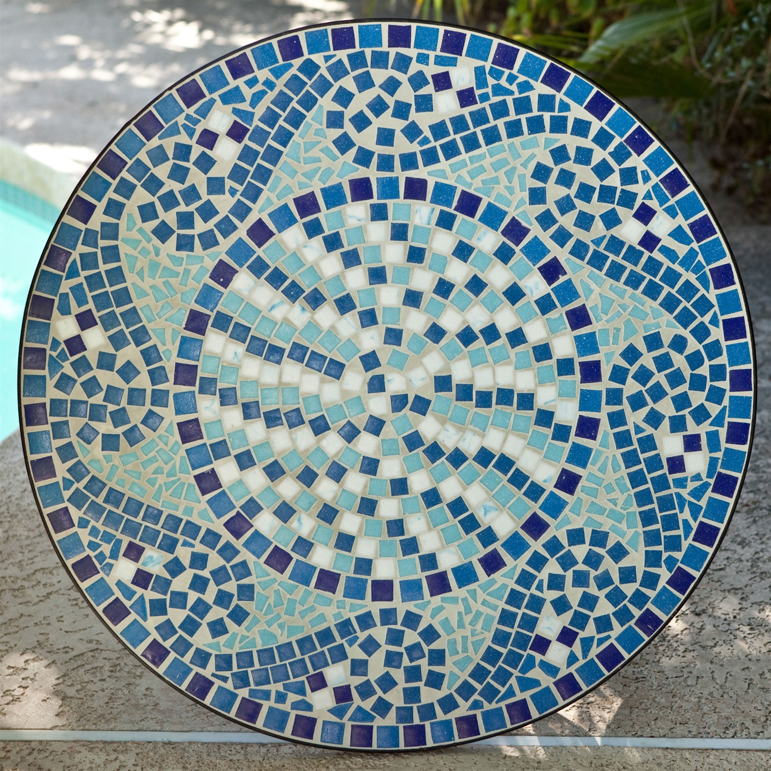 FaFurn - Mosaic Bistro Set in Aqua Blue